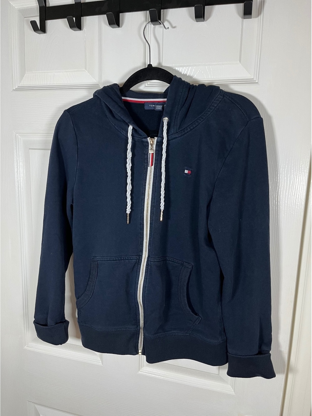 Tommy Hilfiger Navy FullZip Hoodie medium Gorpcore cabincore